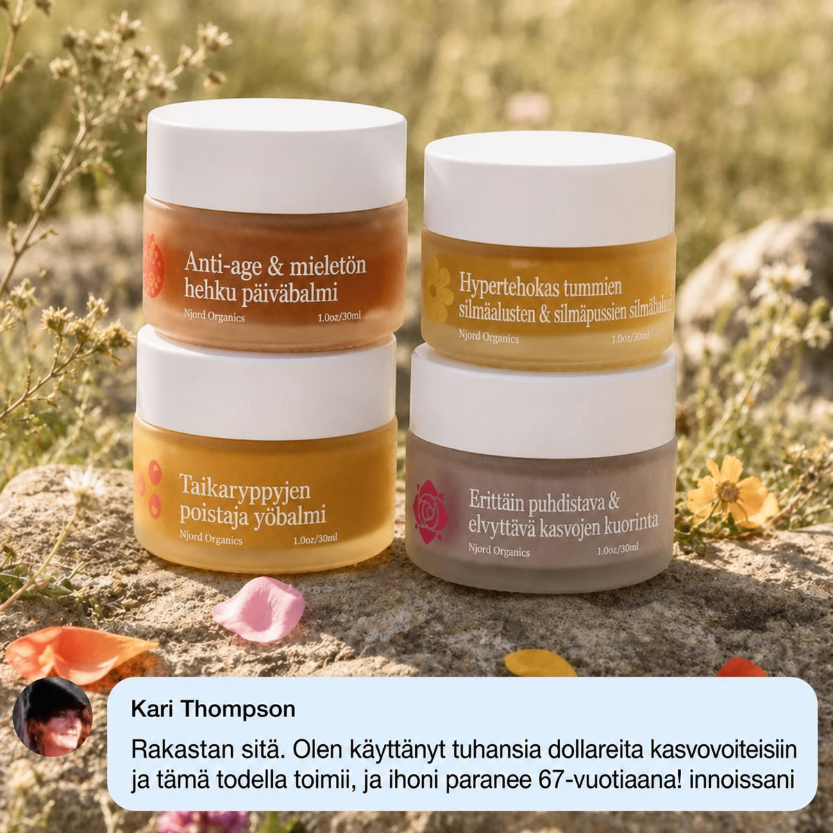 Täydellinen järjestelmä kypsän ihon hoitoon naisille
