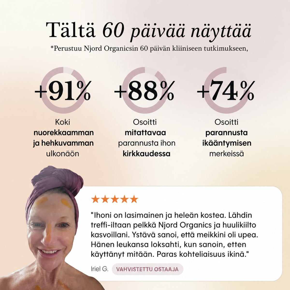 Täydellinen järjestelmä kypsän ihon hoitoon naisille